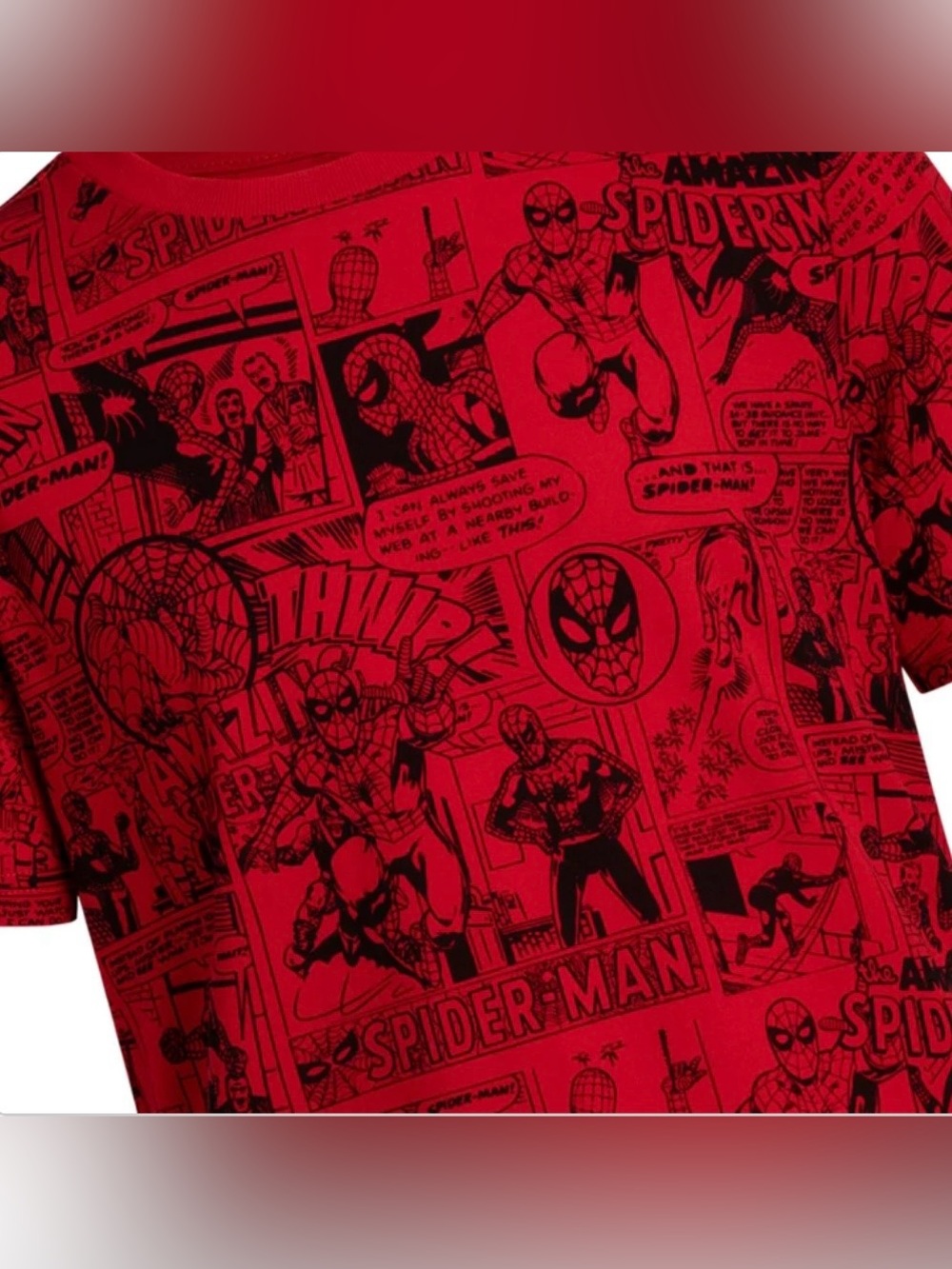 Spiderman Boys 4 pack Tees - Red, Blue, Charcoal, White - Picture 3 of 7